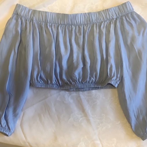 ICONE BOHO BLUE OFF SHOULDER TOP - Picture 7 of 7